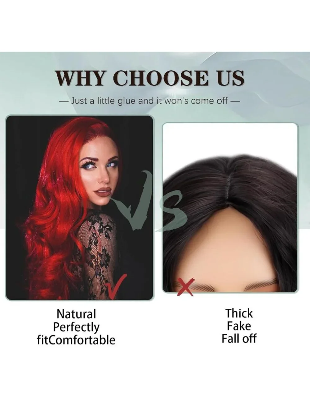 Women's Red 26 Inch Natural Synthetic Modern Long Curly Wavy Fiber Wigs